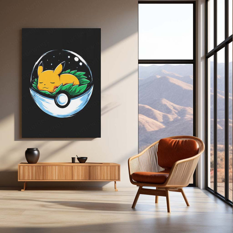 Pikachu Pokémon Metal Frame | Iconic Anime Wall Art - TURTLEWINGS 