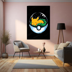 Pikachu Pokémon Metal Frame | Iconic Anime Wall Art - TURTLEWINGS 