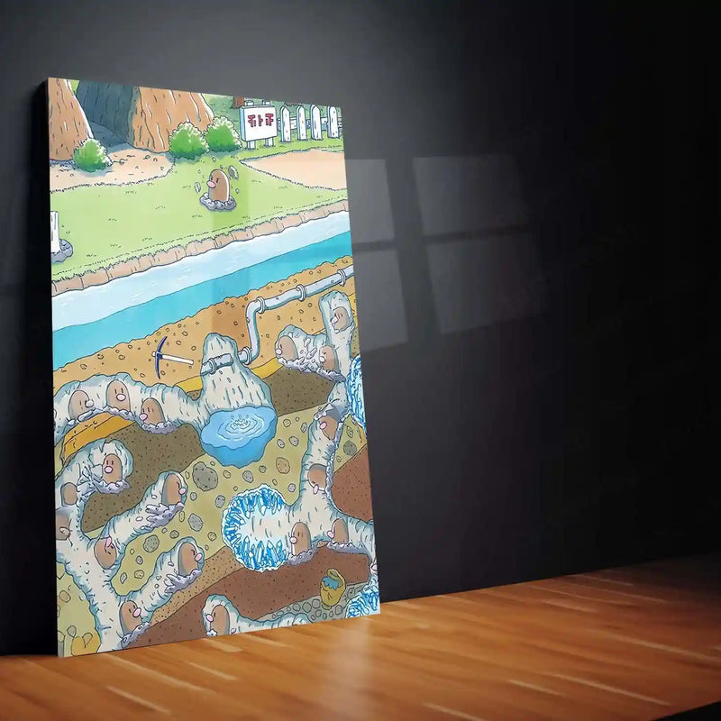 Anime Metal Poster | Pokemon Metal Frame | Cute & Fun Anime Wall Art | Premium Metal Poster