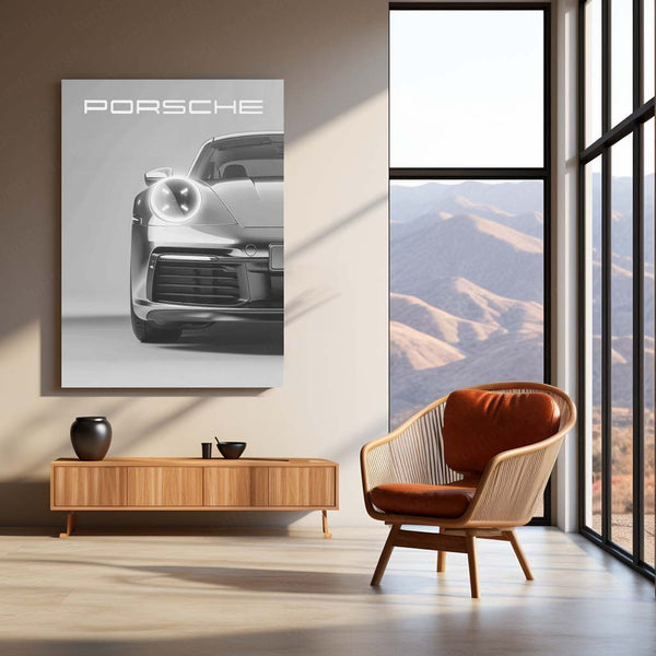 Porsche Neon LED Metal Frame | Glowing Supercar Wall Art | LED Poster for Porsche Fans & Car Enthusiasts 01