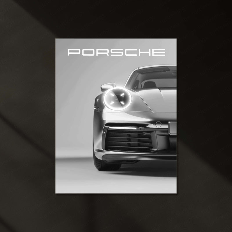 Porsche Neon LED Metal Frame | Glowing Supercar Wall Art | LED Poster for Porsche Fans & Car Enthusiasts 01