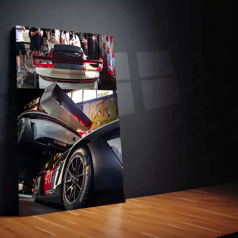 Quote Metal Poster | Porsche 911 GT3 R | Race-Bred Dominance, Precision & Pure Motorsport Metal Frame - TURTLEWINGS 