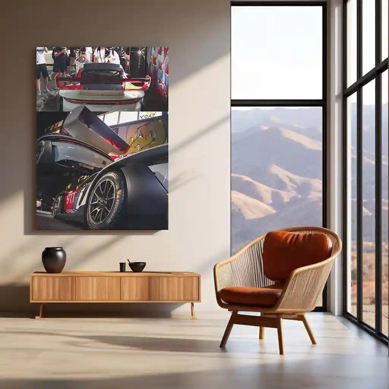 Quote Metal Poster | Porsche 911 GT3 R | Race-Bred Dominance, Precision & Pure Motorsport Metal Frame - TURTLEWINGS 