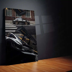 Quote Metal Poster | Porsche 911 GT3 | Precision, Discipline & Track-Bred Excellence Metal Frame - TURTLEWINGS 