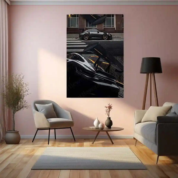 Quote Metal Poster | Porsche 911 GT3 | Precision, Discipline & Track-Bred Excellence Metal Frame - TURTLEWINGS 