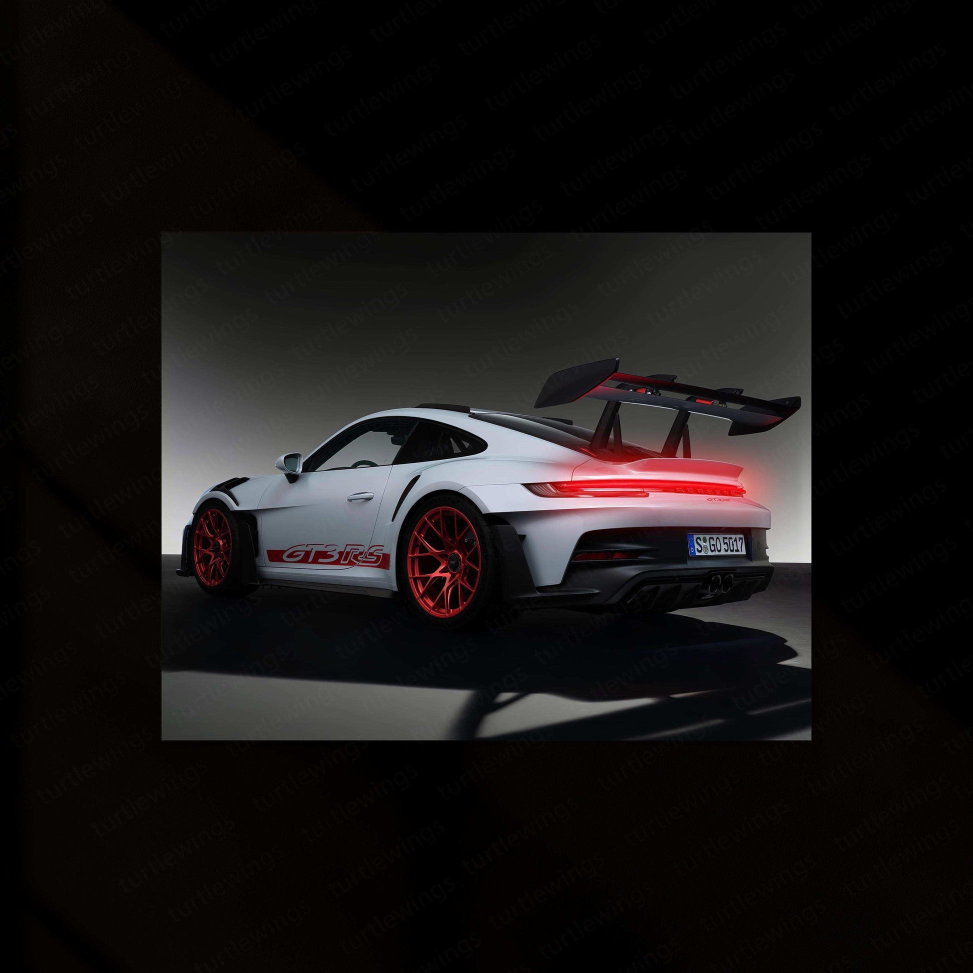 Porsche 911 GT3 Neon LED Metal Frame â Iconic Supercar Wall Art 1 - TURTLEWINGS 