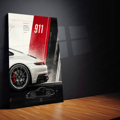 Car Metal Poster Set of 3 | Porsche 911 Racing Icon Triptych Wall Art