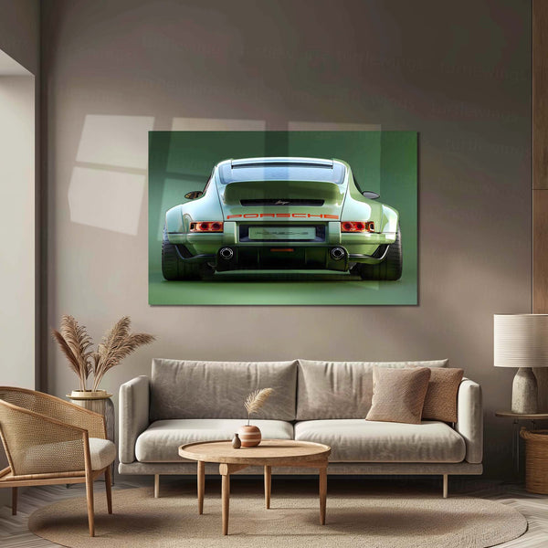Car Metal Poster | Porsche Legacy Metal Poster | Classic Widebody Sports Car Wall Art  Timeless Performance Automotive Metal Frame by TurtleWings