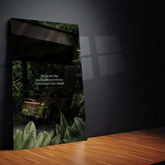 Porsche with Quote – Luxury Speed x Mindset Metal Poster | Automotive Wall Art