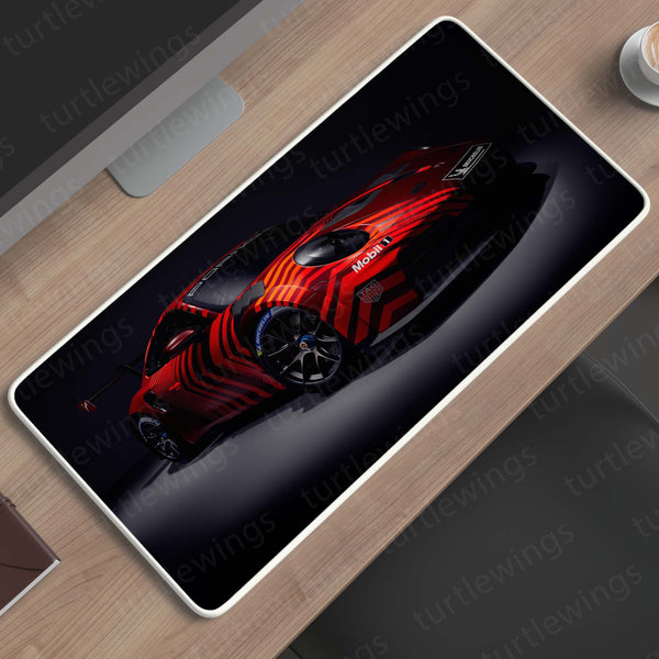 Porsche 911 GT3 Cup Deskmat – Red Racing Stripes Motorsport Edition