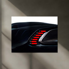 Porsche 918 Spyder Rear Light – Hypercar Detail Edition Neon LED Metal Poster | Porsche Collector Wall Frame