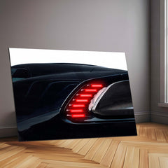 Porsche 918 Spyder Rear Light – Hypercar Detail Edition Neon LED Metal Poster | Porsche Collector Wall Frame