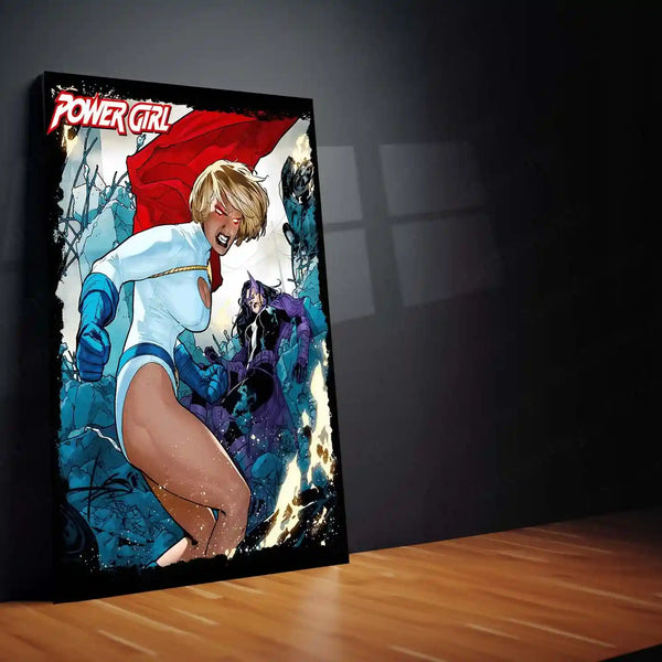 Power Girl – Kryptonian Strength Metal Poster | DC Comics Superhero Wall Frame