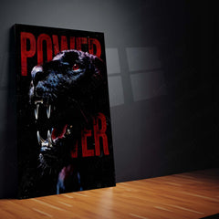 Quote Metal Poster | Power Is Earned Metal Frame Ruthless Strength & Dominance Mindset Quote Wall Art | Dark Alpha Motivation Metal Poster