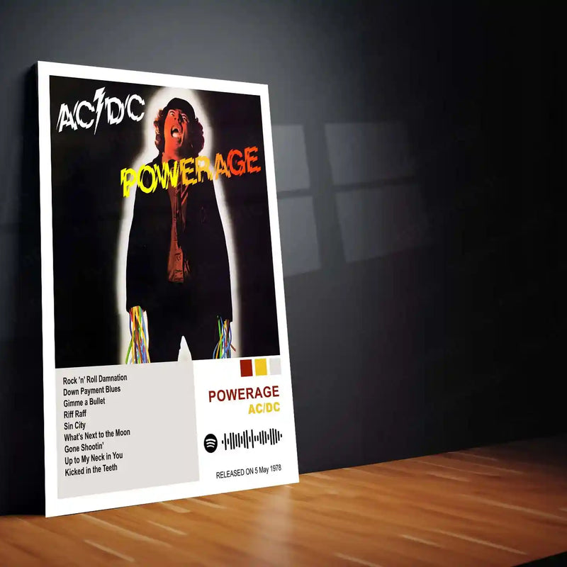 AC/DC Complete Album Collection | Set of 10 | Set of 8 | Set of 4 | Metal Frame Posters High Voltage. Pure Rock Energy. Legendary Wall Statement. - TURTLEWINGS 