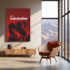 Pray & Train – Brotherhood Hustle Metal Poster | Faith x Fitness Wall Art | Premium Aluminum Print