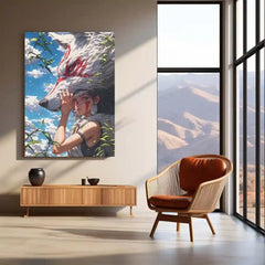 Anime Metal Poster | Princess Mononoke – Spirit of the Forest | Mythic Anime Metal Frame Nature, Identity & Warrior Soul Wall Art | Studio Ghibli–Inspired Metal Poster - TURTLEWINGS 
