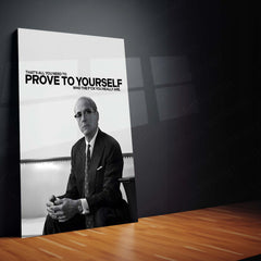 Quote Metal Poster | Robert Downey Jr. – Prove It to Yourself Metal Frame Inner Strength & Self-Respect Quote Wall Art | Silent Confidence Motivation Metal Poster