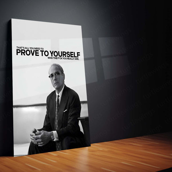Quote Metal Poster | Robert Downey Jr. – Prove It to Yourself Metal Frame Inner Strength & Self-Respect Quote Wall Art | Silent Confidence Motivation Metal Poster