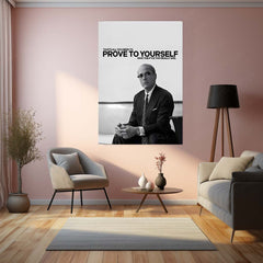Quote Metal Poster | Robert Downey Jr. – Prove It to Yourself Metal Frame Inner Strength & Self-Respect Quote Wall Art | Silent Confidence Motivation Metal Poster
