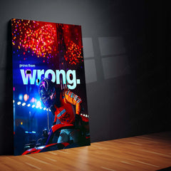 Quote Metal Poster | Lando Norris – Prove Them Wrong Metal Frame Modern F1 Grit & Comeback Mentality Quote Wall Art | High-Pressure Performance Motorsport Metal Poster