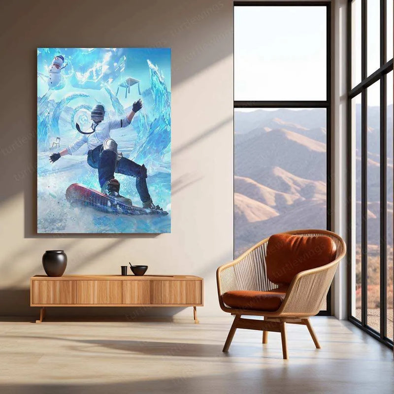 PUBG Metal Poster – Ultimate Battle Royale Gaming Wall Art - TURTLEWINGS 