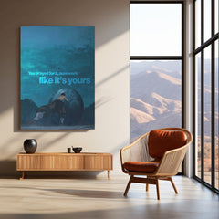 Pushing Giant Boulder – “You Prayed For It.” Metal Poster | Faith x Effort Motivational Wall Art