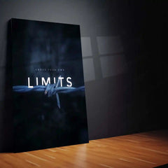 Quote Metal Poster | Cross Your Own Limits Motivational Metal Poster | Break Barriers Mindset Wall Art | Dark Discipline & Growth Metal Print