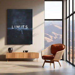 Quote Metal Poster | Cross Your Own Limits Motivational Metal Poster | Break Barriers Mindset Wall Art | Dark Discipline & Growth Metal Print