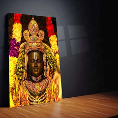 Ram Lalla Metal Poster – Divine Childhood Avatar Wall Art | Spiritual Hindu Decor - TURTLEWINGS 