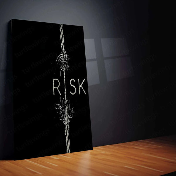 Risk Quote Metal Poster – Motivational Wall Art | Inspirational Success Decor - TURTLEWINGS 