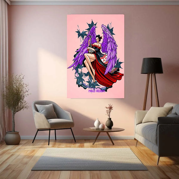 Anime Metal Poster | Nico Robin Metal Poster | One Piece Wall Art | Archaeologist of the Straw Hats Decor