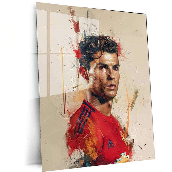 Cristiano Ronaldo Metal Poster – Iconic Football Legend Wall Art 3 - TURTLEWINGS 