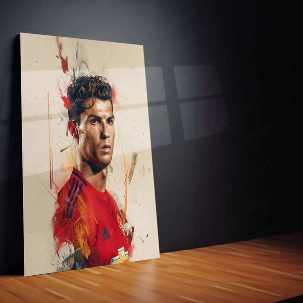 Cristiano Ronaldo Metal Poster – Iconic Football Legend Wall Art 3 - TURTLEWINGS 