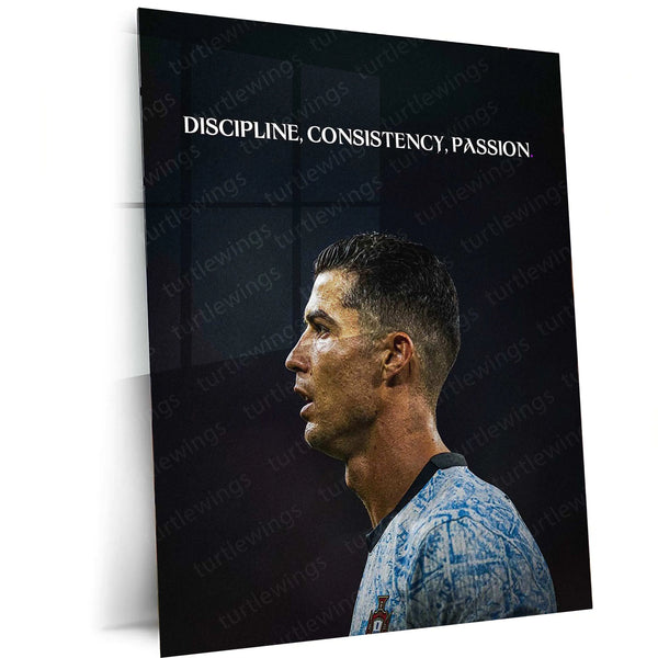 Cristiano Ronaldo Metal Poster – Iconic Football Legend Wall Art 4 - TURTLEWINGS 