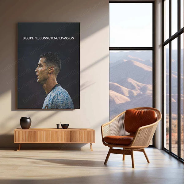 Cristiano Ronaldo Metal Poster – Iconic Football Legend Wall Art 4 - TURTLEWINGS 