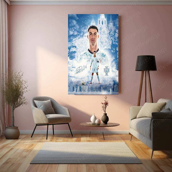 Cristiano Ronaldo Metal Poster – Iconic Football Legend Wall Art 1 - TURTLEWINGS 