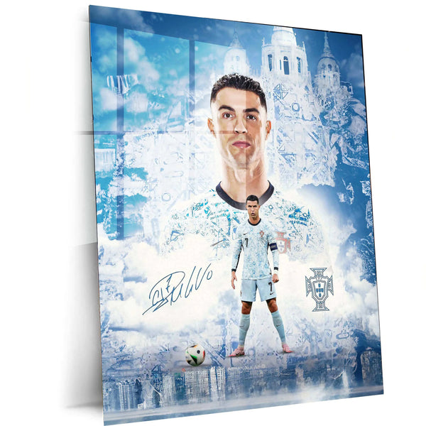 Cristiano Ronaldo Metal Poster – Iconic Football Legend Wall Art 1 - TURTLEWINGS 