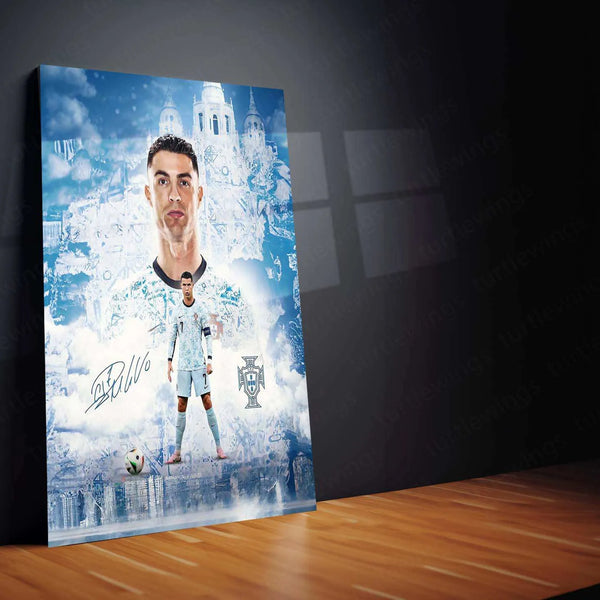 Cristiano Ronaldo Metal Poster – Iconic Football Legend Wall Art 1 - TURTLEWINGS 