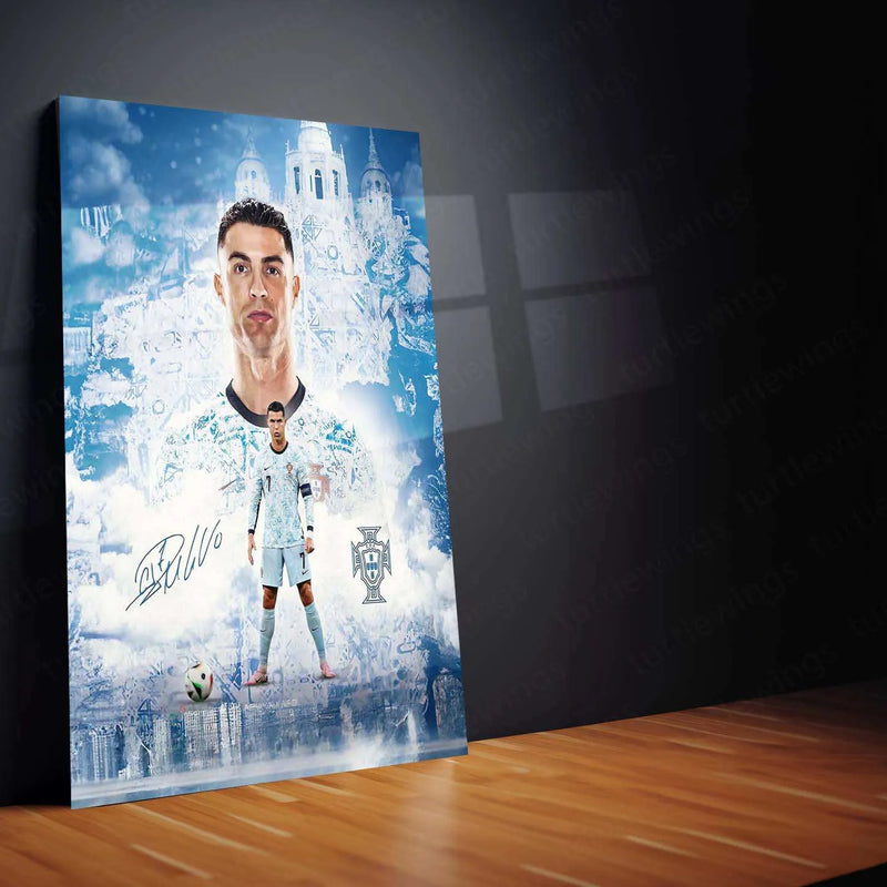 Cristiano Ronaldo Metal Poster – Iconic Football Legend Wall Art 1 - TURTLEWINGS 