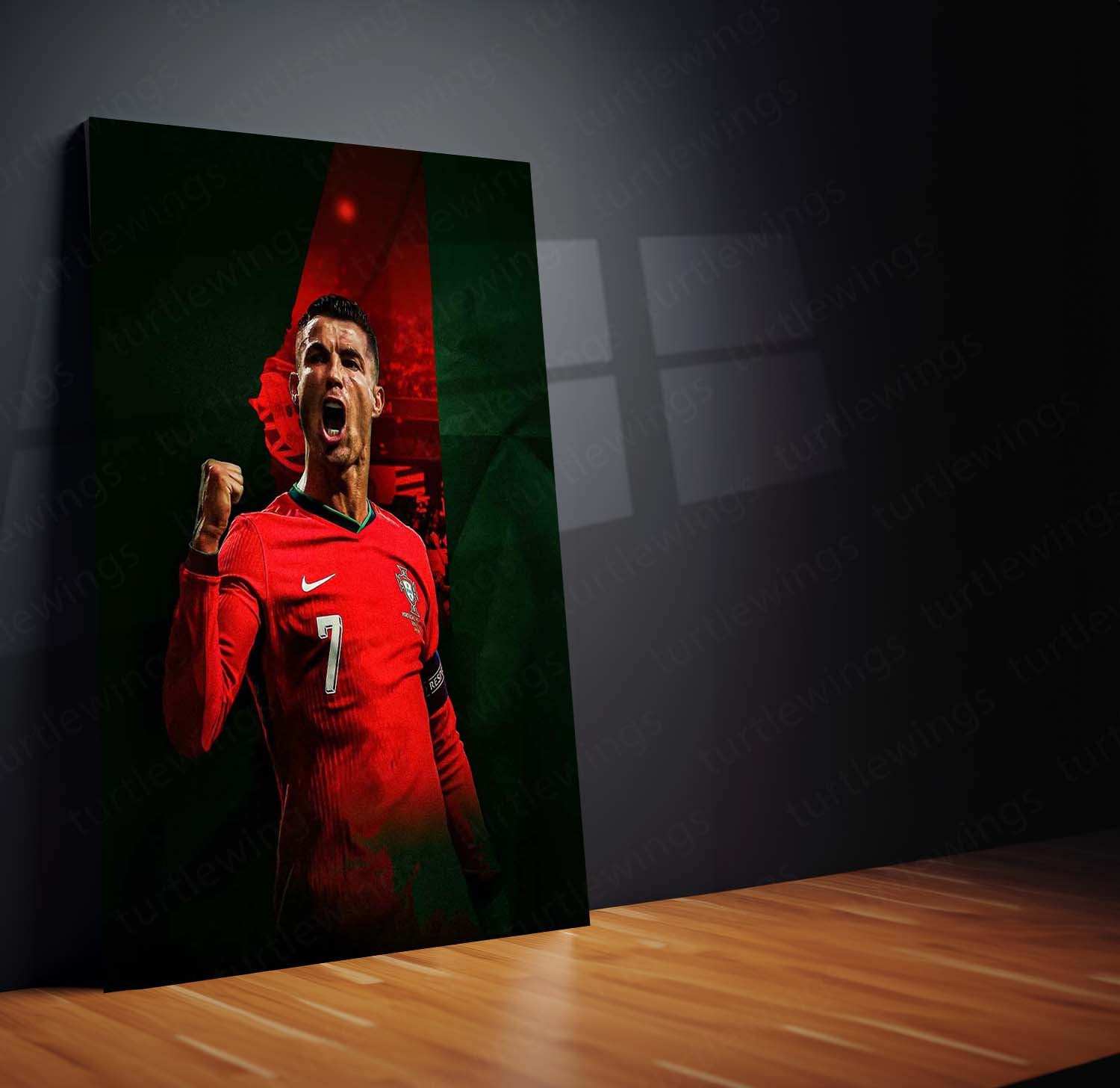 Cristiano Ronaldo Metal Poster – Iconic Football Legend Wall Art 2 - TURTLEWINGS 