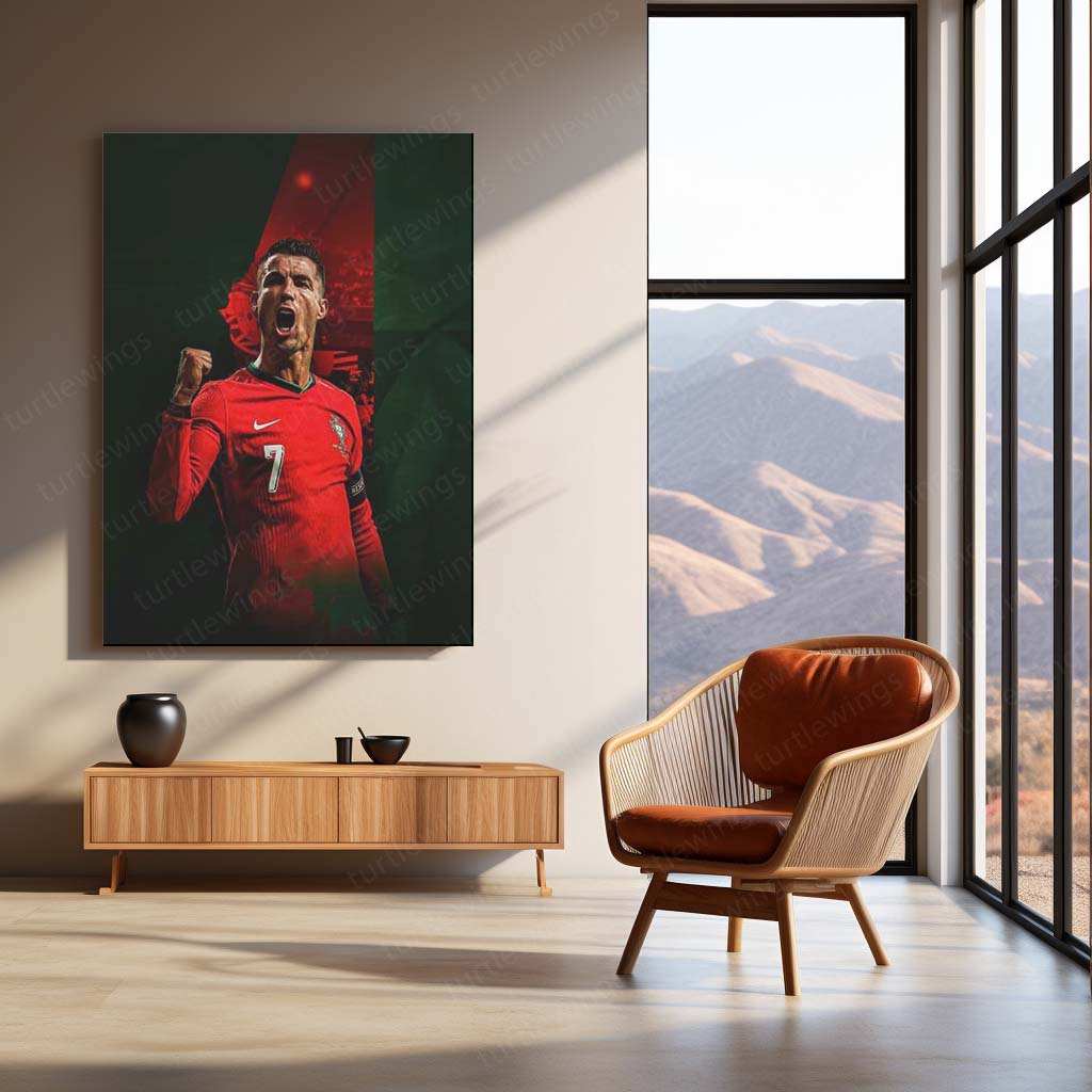 Cristiano Ronaldo Metal Poster – Iconic Football Legend Wall Art 2 - TURTLEWINGS 