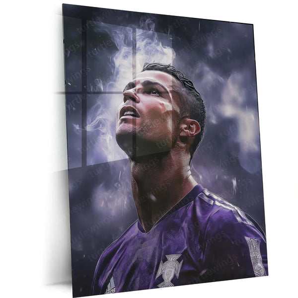 Sports | Cristiano Ronaldo Metal Frame – Iconic Football Wall Art7 - TURTLEWINGS 