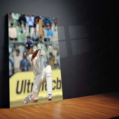 Cricket Metal Poster | Rahul Dravid Classic Shot Metal Poster | The Wall Indian Cricket Legend Wall Art - TURTLEWINGS 