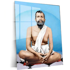 Spiritual Metal Poster | Ramakrishna Paramhansa | Spiritual Peace & Divine Wisdom Wall Art - TURTLEWINGS 