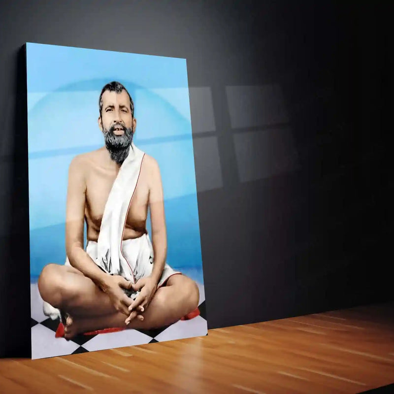 Spiritual Metal Poster | Ramakrishna Paramhansa | Spiritual Peace & Divine Wisdom Wall Art - TURTLEWINGS 