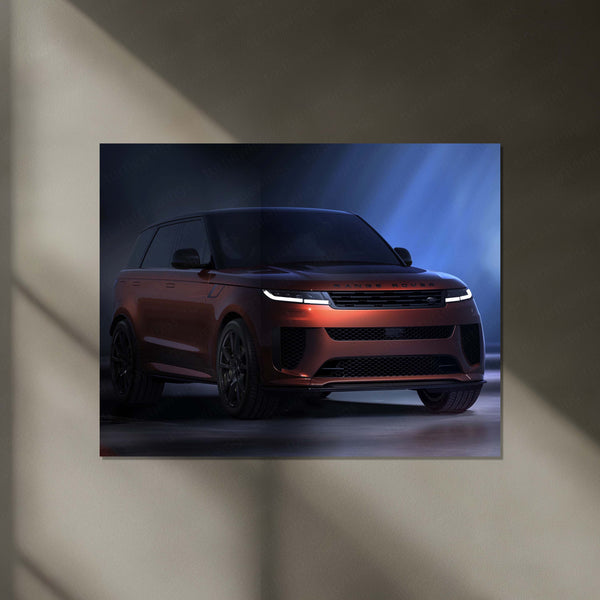 Range Rover Sport Elegance – Luxury SUV Neon LED Metal Poster | Premium Car Wall Frame