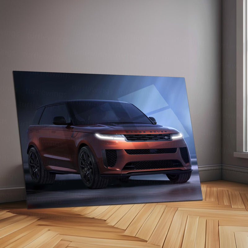 Range Rover Sport Elegance – Luxury SUV Neon LED Metal Poster | Premium Car Wall Frame