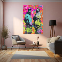 Rapper Art Metal Frame | Hip-Hop Wall Art for Music Lovers - TURTLEWINGS 