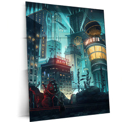 Game Metal Poster | Rapture City – Bioshock Inspired Metal Poster | Gaming Wall Frame